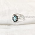 thumbnail image 4 of Natural Blue Topaz Ring, AAA Quality Blue Topaz Gemstone Ring, December Birthstone, Adjustable Tiny Ring, Toe Ring, 925 Sterling Silver, Women Bohemian Ring, Christmas, Thanksgiven, Handmade Jewelry, 4 of 9
