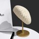 thumbnail image 5 of Gorro de boina para mujer, boina de ganchillo, gorro de boina de punto, boina francesa, sombreros de punto ligeros, 5 of 5
