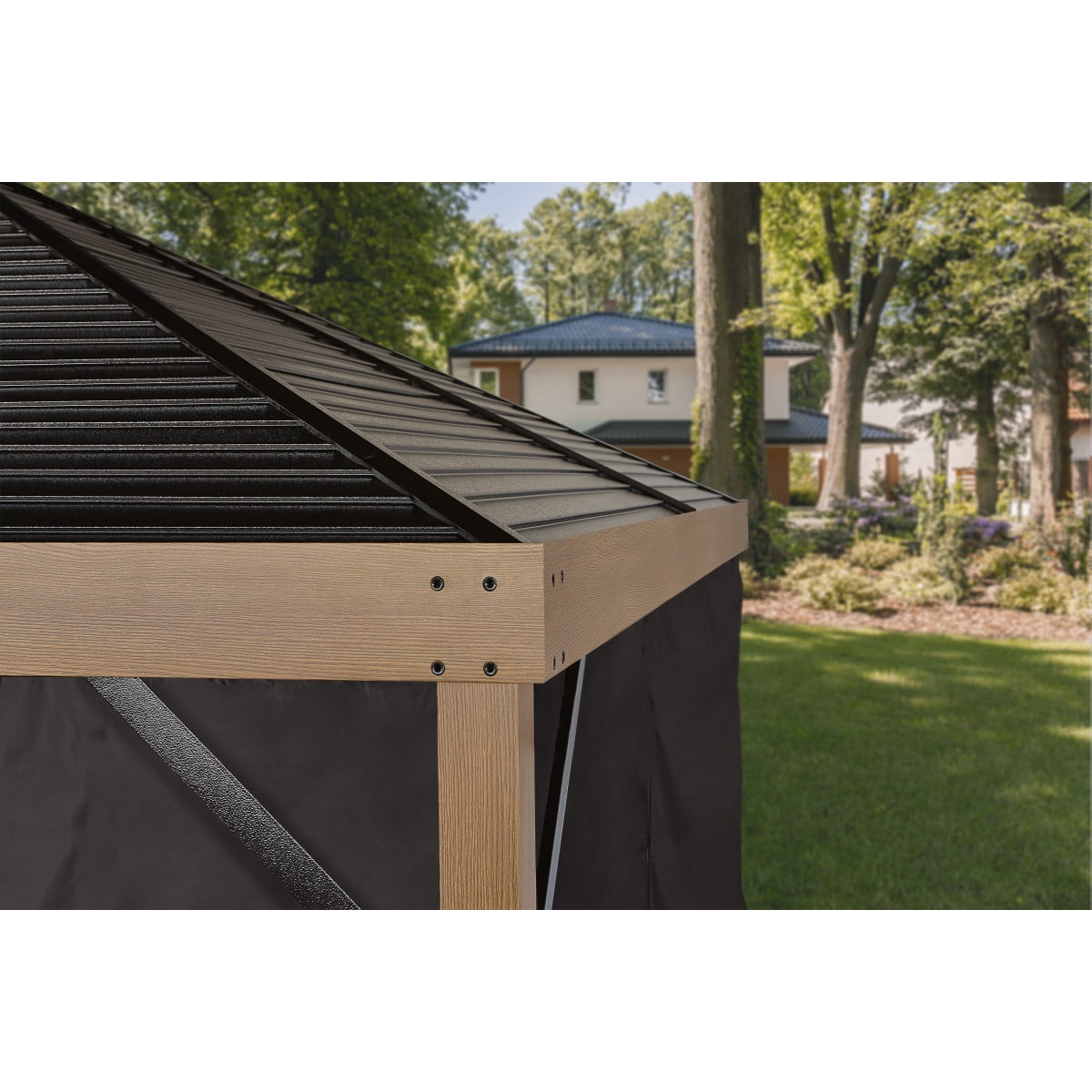 Sojag, rideaux bruns pour abri soleil Sanibel, 10 pi x 10 pi, polyester