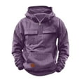 thumbnail image 4 of XQYLOS Boys 𝖳actical Cargo Hoodie Quarter-Zip Pullover, Vintage Casual Long Sleeve Sweatshirt with Pocket, Stylish 𝖬ilitary Style Hooded Shirt for Outdoor Activities, 4 of 7