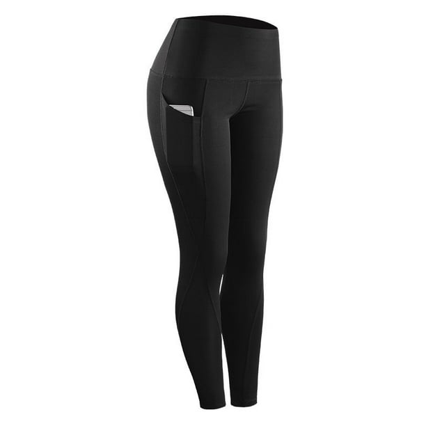 EFINNY US Women Compression Fitness Tights Yoga Gym Sports Pants With ...