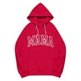 thumbnail image 3 of Women's MAMA Hoodies Oversized Letter Print Sweatshirt Long Sleeve Tops Pullover Pocketed Drawstring Streetwear 2025 Fall Fashion Outfits, 3 of 5