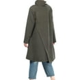 thumbnail image 3 of Women's Sweater Tunic Dress Cowl Neck Pullovers Long Sleeve Asymmetry Hem Tops Armygreen M, 3 of 5