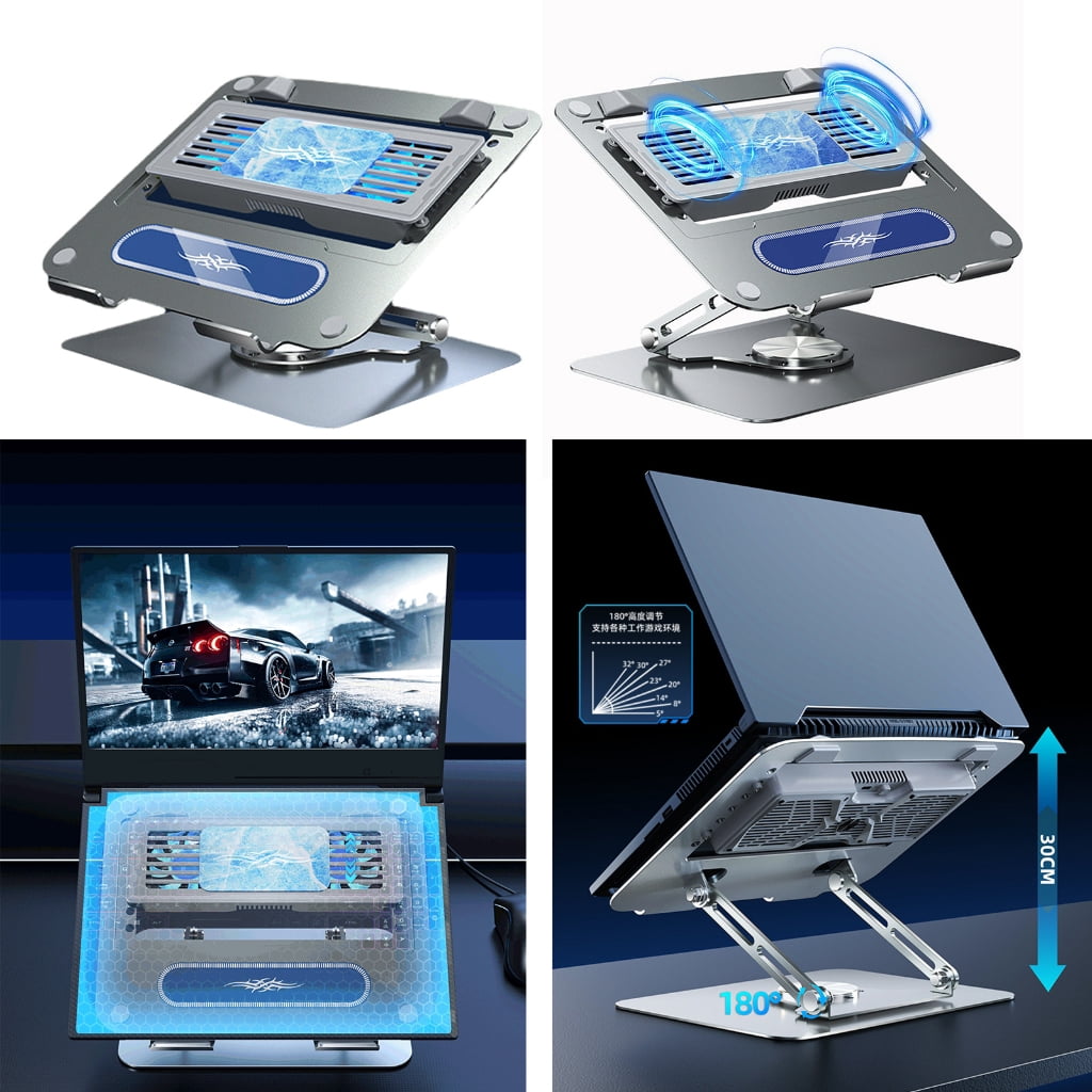 Fast Cooling Laptop Semiconductor Heatsink Stand With 2 Support Rod And Silents Motor For Gaming And Home Use