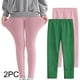 thumbnail image 1 of Odeerbi 3-12 Años Niñas 2 Pcs Leggings Mallas Elásticas Lycra Pantalones de Comodidad Suavidad Transpirable Pantimedias, 1 of 9