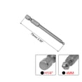 thumbnail image 2 of Unique Bargains 5 Pcs H4 (4mm) Ball End Screwdriver Bits, S2 Steel Magnetic 2.95 Inch Long Drill Bit w 1/4 Inch Hex Shank, 2 of 4