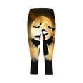 thumbnail image 5 of SwiftWear Women's Fall Cute Pumpkin Print Capri Leggings Pants - Halloween Theme High Waisted Capris Comfort Stretch S-3XL​, 5 of 5