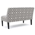 thumbnail image 3 of Modern Grey Fabric Loveseat Sofa with Geometric Pattern - Compact Two-Seater for Living Room, Polyester Upholstery & Birch Wood Legs, 3 of 6