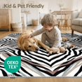 thumbnail image 4 of ODIKA Striped Print Bold Inspired Motif Centered Diagonal Abstract Zebra Flowing Non-Slip Chair-Friendly for Dining Room, Large Office, Lounge, 4 of 7