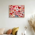 thumbnail image 4 of COMIO 16x12in / 20x16in Valentines Day Vase Heart Balloon Wall Art with Wooden Frame Decoration 20x16in, 4 of 4