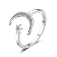 thumbnail image 1 of Anillo de plata de ley S925 con luna creciente y estrella, anillo abierto de ópalo sintético, anillo ajustable, regalo para mujer-- Sincero Electrónica, 1 of 5
