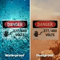 thumbnail image 6 of (2 Pack) 277 480 Volts OSHA Danger Sign 18 Inch X 12 Inch Indoor / Outdoor Rust-Free Aluminum Metal Signs for Workplace, Workshop, and Construction Site, Made in the USA, 6 of 8