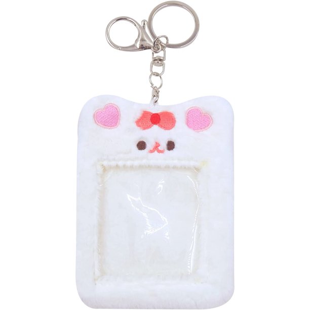 Soporte para tarjetas fotográficas Kpop Arco Iris Latino felpa con llavero