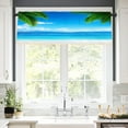 thumbnail image 2 of Remain Unique Polyester Rod Pocket Curtain Valance with Tropical Beach Scene for Home Bedroom Living Room Kitchen Window Decor 54x18 inch, 2 of 5