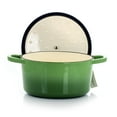 thumbnail image 3 of Crock-Pot Artisan 2 Piece 3 Quarts Enameled Cast Iron Dutch Oven in Pistachio Green, 3 of 8