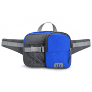 Running Fanny Pack,With Water Bottle Holder And Reflective Strip, For Hiking, Running, Dog Walking,blue
