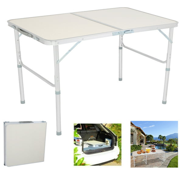 3ft Aluminum Alloy Folding Table, Small Plastic Folding Patio Tables