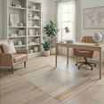 thumbnail image 2 of ODIKA Sisal Look Herringbone Inspired Subtle Tonal Stripe Slim Border Non-Slip Chair-Friendly for Home Office, Gaming Room, Under Desk, 2 of 7