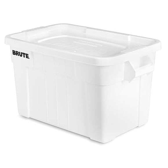 Caja Brute Con Tapa Rubbermaid 53 Lts Blanco