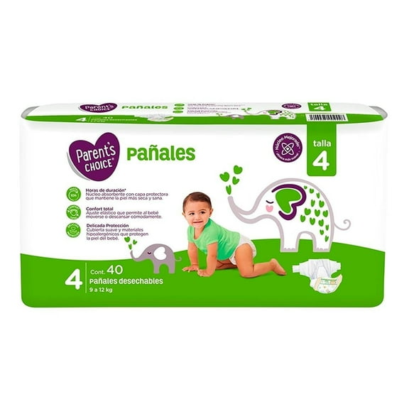 Pañal para Bebé Parent's Choice Etapa 4 40 piezas