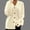 Beige, variant on Women's Solid Color Long Sleeved V-neck Knitted Cardigan With Breasted Sweater