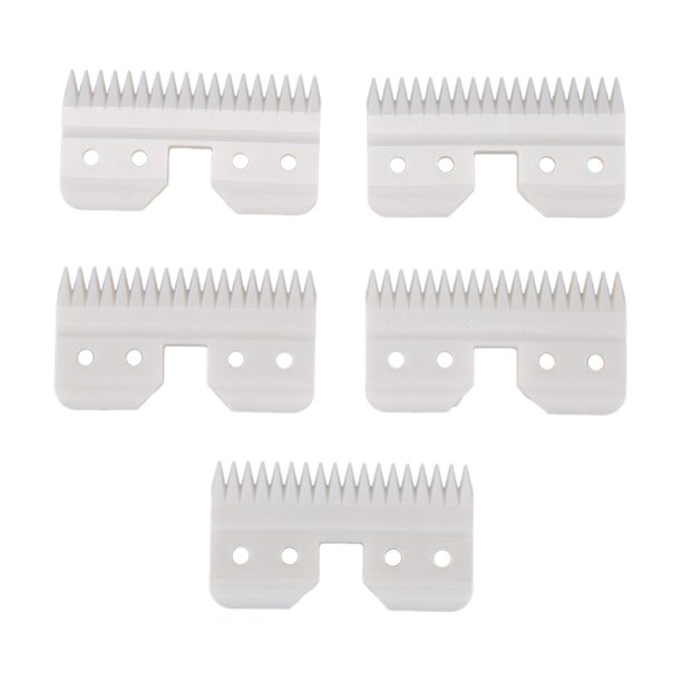 18 dientes, 5 piezas/lote, cortadora de mascotas, cuchilla móvil de cerámica, tamaño estándar A5, cuchilla duradera
