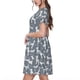 thumbnail image 2 of Disketp Poodle Dog para Vestido de Manga Corta para Mujeres, Vestidos de Verano para Mujeres, Casual y Holgado para la Playa, 2 of 6