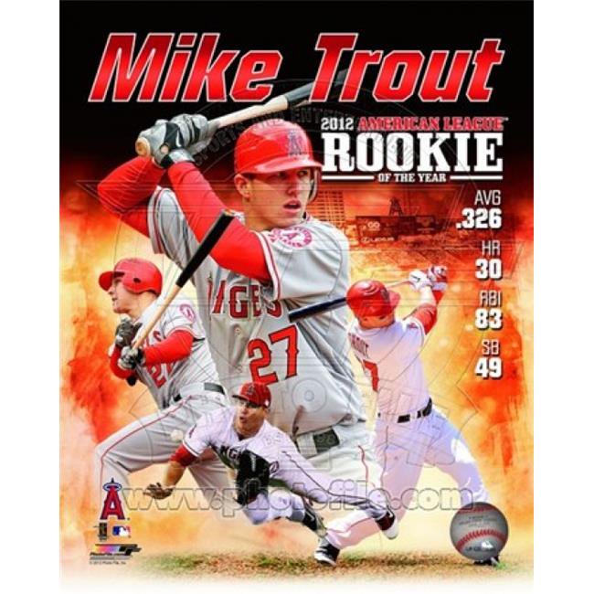 AL 2012 MLB Rookie of the Year Mike Trout Art Print