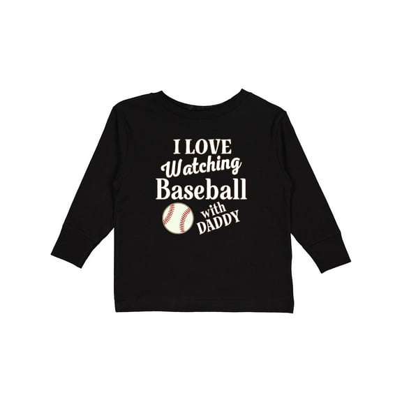 Inktastic Daddy Baseball Grandson Gift Boys or Girls Long Sleeve Toddler T-Shirt