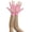 Flounce Fishnet - Neon Pink, variant on Women's Fringed Mini Diamond Net Gloves - Black - One Size