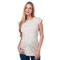 thumbnail image 1 of Playera Maternidad Algodón Cómoda Ropa Embarazo Playera Mujer Básica Sin Mangas Color Beige, 1 of 4