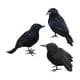 thumbnail image 2 of Cuervos con plumas negras de Halloween, decoración de cuervos artificiales aterradores hechos a mano de aspecto realista para fiestas, eventos, hogar, combinado, 2 of 8