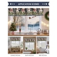 thumbnail image 6 of Christmas Puppy Valances for Windows, 54 x 18in, Dogs Gingerbread Pine Snowflake Black Plaid Rod Pocket Kitchen Valance Curtain Light Filtering Window Treatments for Living Room Bedroom, 1 Panel, 6 of 7