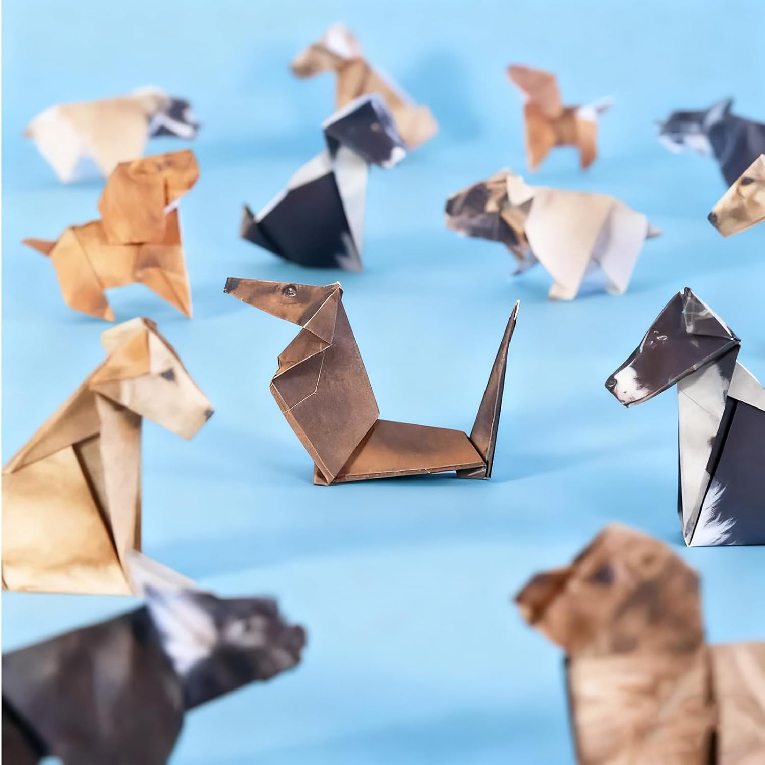 Cute DIY Dinos Origami Kit - 35 Sheets High-Quality Craft Paper for 3D Dinosaur Figures, Fun Animal Paper Craft, Desk Decor & Perfect Gift for Dinosaur Lovers (Adults & Kids)