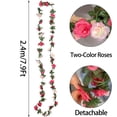 thumbnail image 3 of Duslogis 5 Pcs 39.4 Ft Flower Garland,Rose Garland,Pink Flower Vines for Decoration, Wedding, Garden, Wall Decoration,Backdrop,Bedroom,Birthday Party (Pink), 3 of 7