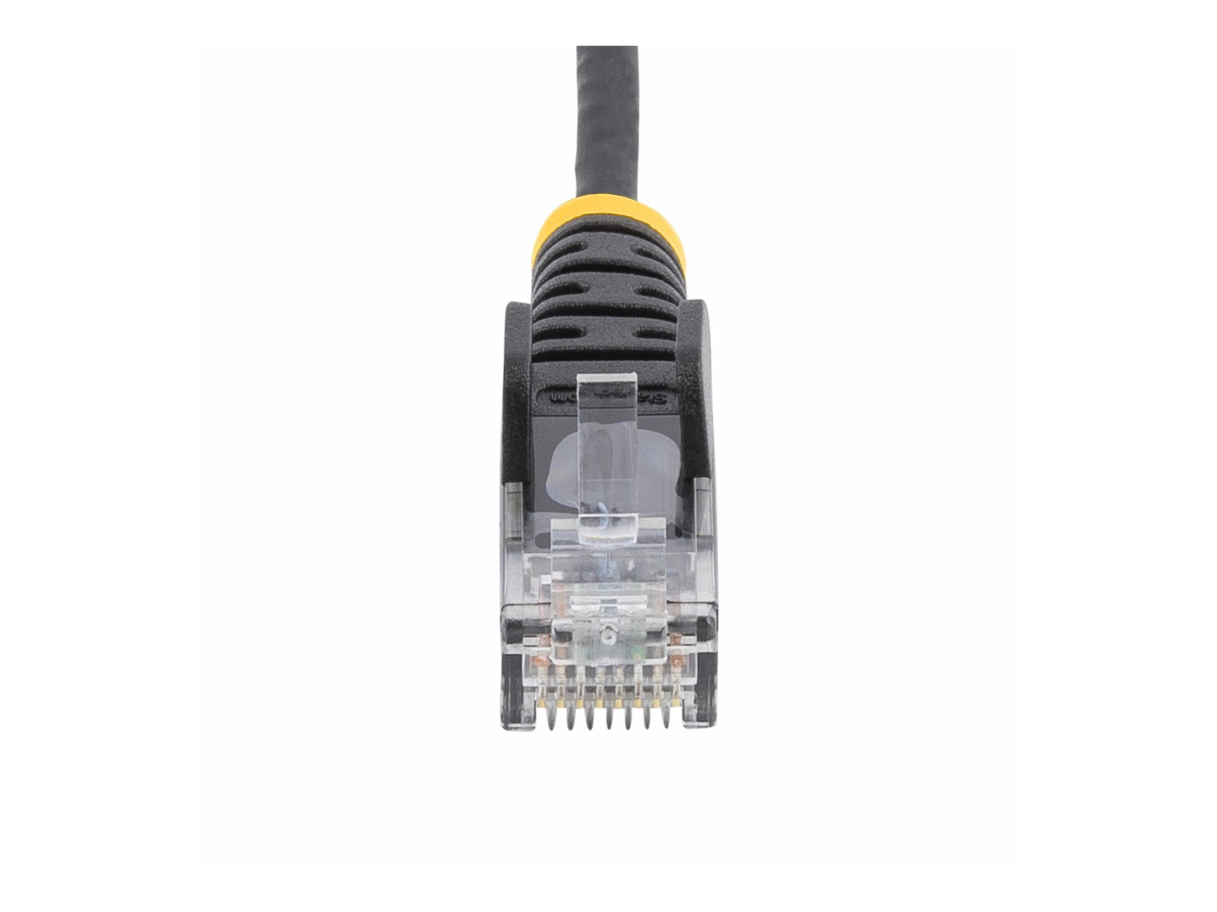 StarTech 25ft Black Slim CAT6 Ethernet Cable, Snagless RJ45, LSZH, 28AWG Pure Bare Copper, Slim Network Patch Cable/Cord