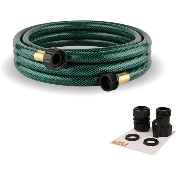 MKEUDQ-Short Hose 10FT Flexible for Connection: 1/2" PVC Water Hose Lightweight and Leakproof for Small Gardens Reels Drip Irrigation Outdoor Faucet Extension