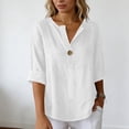 thumbnail image 4 of LWITHSZG Half Sleeve Tops for Women Plus Size Loose Fit Short Sleeve Plain T Shirts Business Casual ​Work Blouses Summer Vacation Outfits S-5XL, 4 of 7
