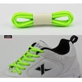 thumbnail image 2 of Santimon 2 Pairs Oval Cotton Shoelace for Canvas Sneakers Boots Athletic Shoes 47" Neon Green, 2 of 4