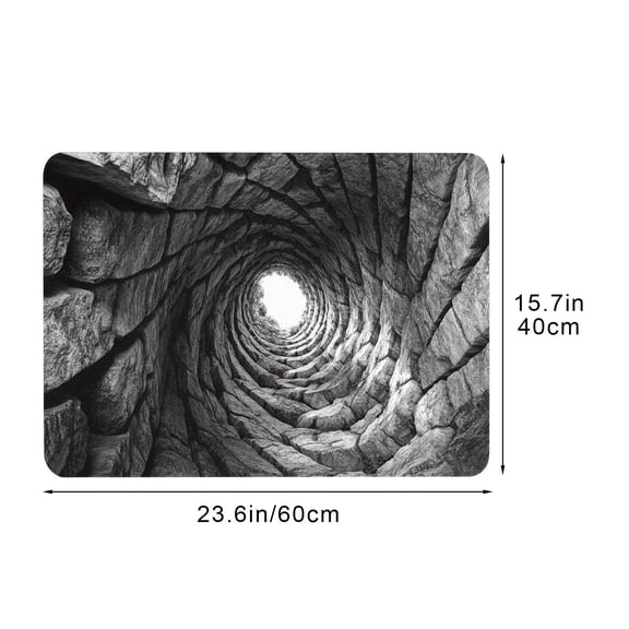 Tuvgenk Absorbent Bath Mats Quick Drying Non Slip Bathroom Rug Gray Small Rectangle Area Rug for Shower