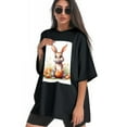 thumbnail image 3 of Plus Size Shirt for Women Black Tops for Women Short Sleeves Shirt for Women Easter19 T Shirt Crewneck Shirt for Women XS, 3 of 5