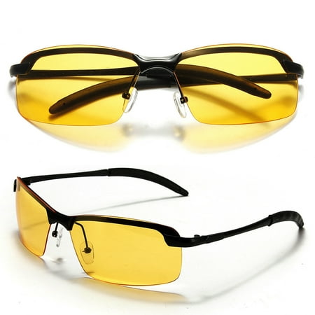 Yellow Lens Polarized Night Vision Glasses Outdoor Driving Sunglasses UV Goggles