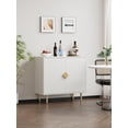 thumbnail image 6 of Selooye Modern Sideboard Cabinet, 31.5'' with 2 Doors and Adjustable Shelf, Credenza Buffet Table for Living Room, Kitchen and Entryway, White, 6 of 9