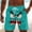 A477 Light Blue, variant on Swim Trunks for Men Quick Dry Board Shorts with Drawstring Funny Angry Monster Face Graphic Beach Shorts Novelty Bathing Suits for Summer Beach Vacation
