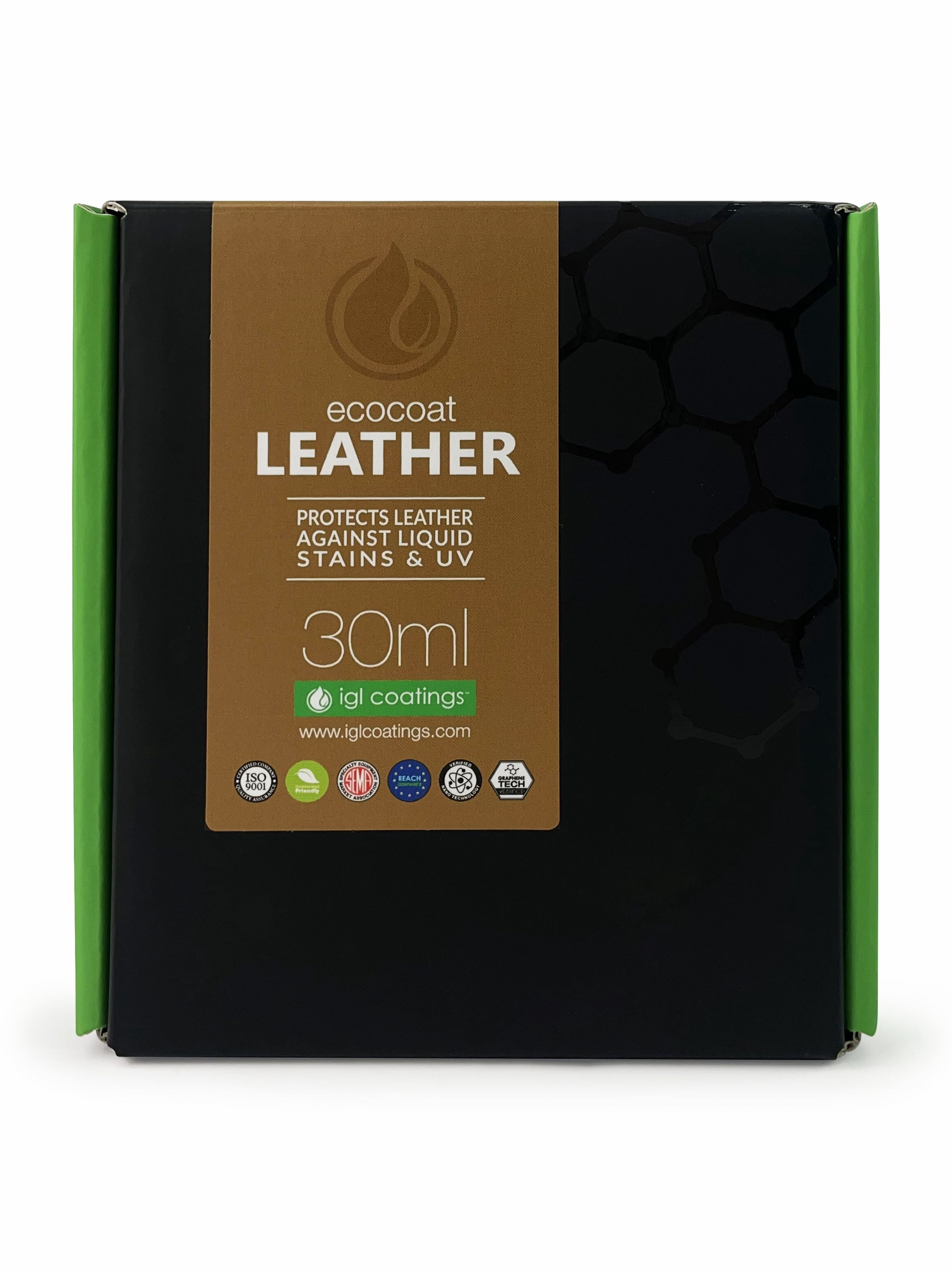IGL Ecocoat Leather, Protector Against Liquid Stains and UV (30ml)