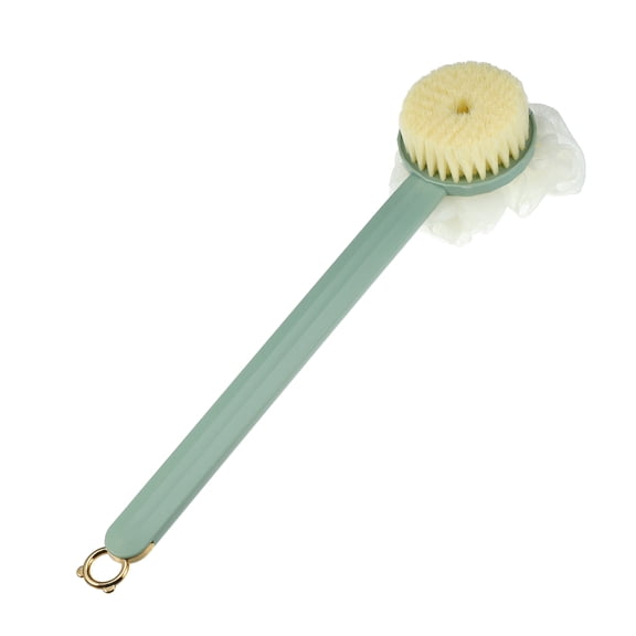 Vocoste Back Scrubber Double-sided Bath Brush with Bath Flower for Shower 14.96" Green