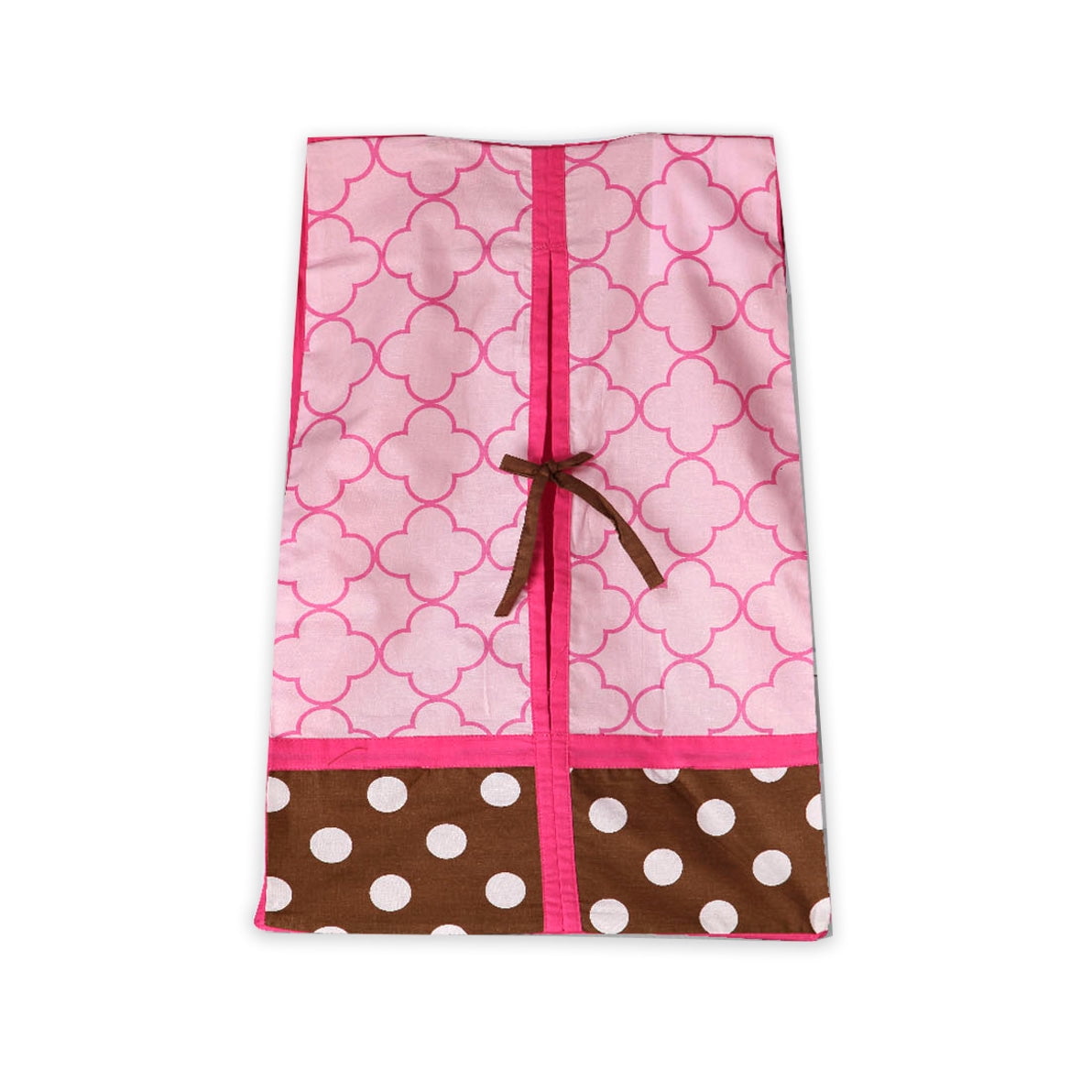 Bacati - Butterflies 4-Piece Crib Bedding Set with Diaper Stacker - Pink/Chocolate Girls