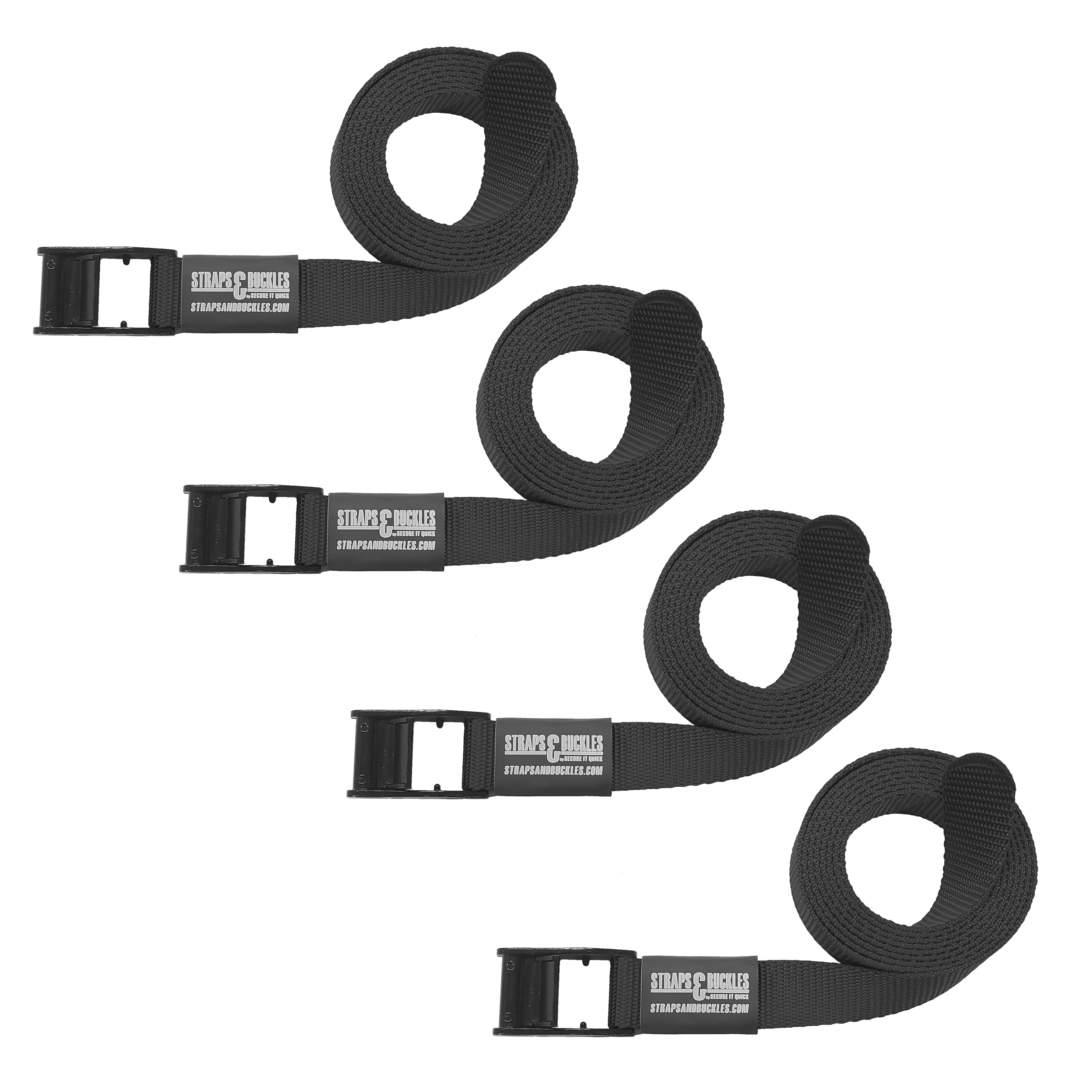 Hook & Cord Straps & Buckles Nylon Cinch Tie Down BCAM Cargo Utility Lashing Straps, 60 in. 4