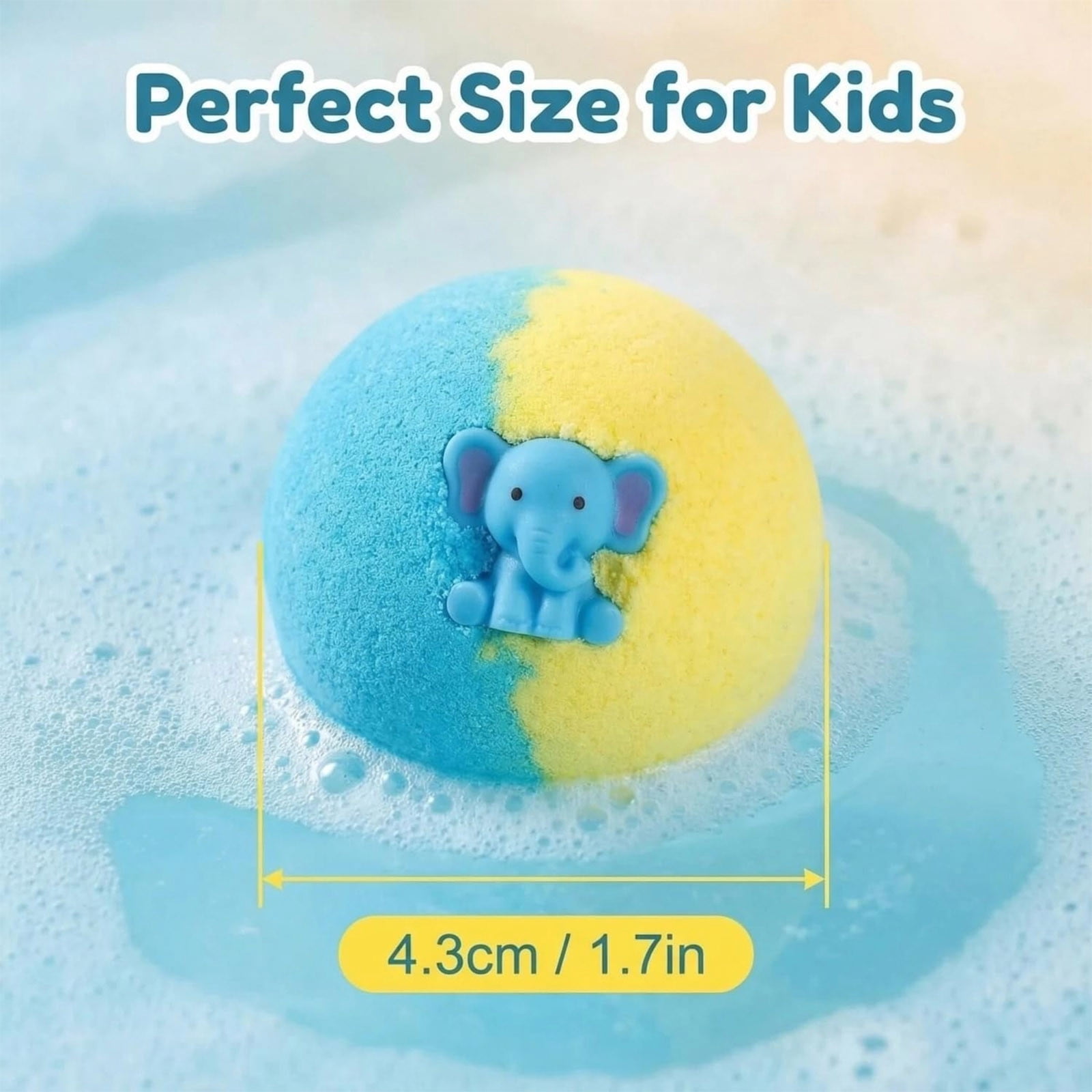 6 Pack Kids' Bath Bombs with Surprise Inside, Natural Bath Bombs with Toys, Organic Fizzing Bath Balls for Birthday Presents, Party Favors and Relaxing Bath Time
