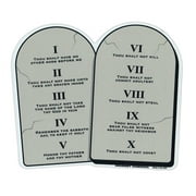 Magnetic Bumper Sticker, 10 Commandments on Stone Tablets, Religious Magnet, 5.5" x 4.5" Vinyl Automotive Magnet